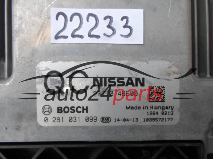 MOTORSTEUERGERÄT ECU STEUERGERAT NISSAN X-TRAIL BOSCH 0 281 031 099, 0281031099, 23710 4BE0D, 237104BE0D