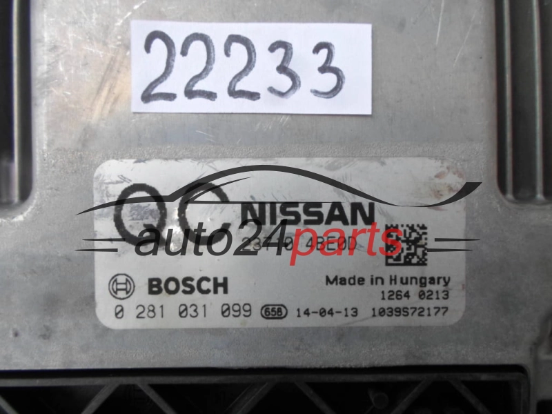 MOTORSTEUERGERÄT ECU STEUERGERAT NISSAN X-TRAIL BOSCH 0 281 031 099, 0281031099, 23710 4BE0D, 237104BE0D