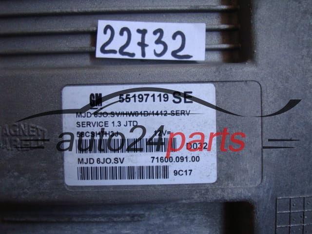 OPEL COMBO 1.3 CDTI Magneti Marelli MJD 6JO.SV, MJD6JOSV, MJD6J0SV, FGP 55197119 SE, 55197119SE, 71600.091.00, 7160009100