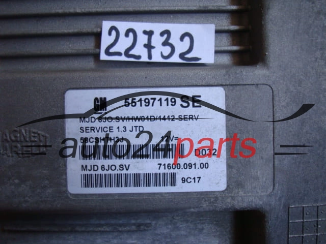 OPEL COMBO 1.3 CDTI Magneti Marelli MJD 6JO.SV, MJD6JOSV, MJD6J0SV, FGP 55197119 SE, 55197119SE, 71600.091.00, 7160009100