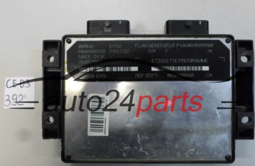 KOMPUTER STEROWNIK SILNIKA CITROEN BERLINGO PEUGEOT PARTNER 1.9 LUCAS R04080035B, PSA 9650359580, SOFT 9650360480, DCN2, DWLC12 