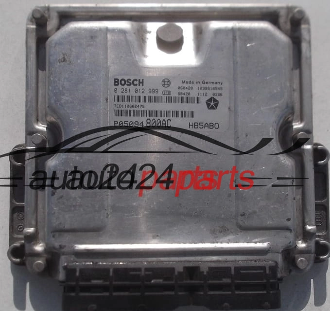 ECU CENTRALITA DE MOTOR CHRYSLER VOYAGER 2.8 CRD BOSCH 0 281 012 999,  P05094800AC, HB5ABO