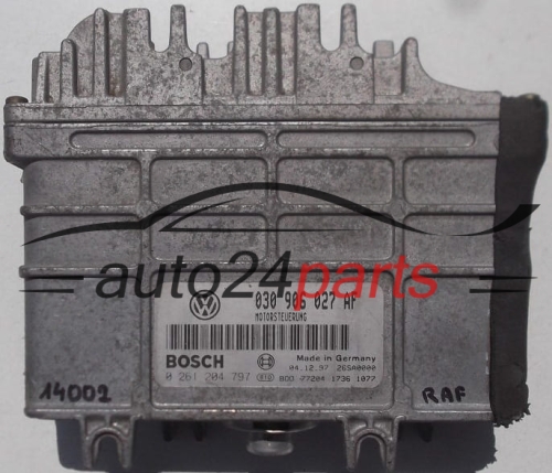 KOMPUTER STEROWNIK SILNIKA SEAT AROSA BOSCH 0 261 204 797, 0261204797, 030 906 027 AF, 030906027AF