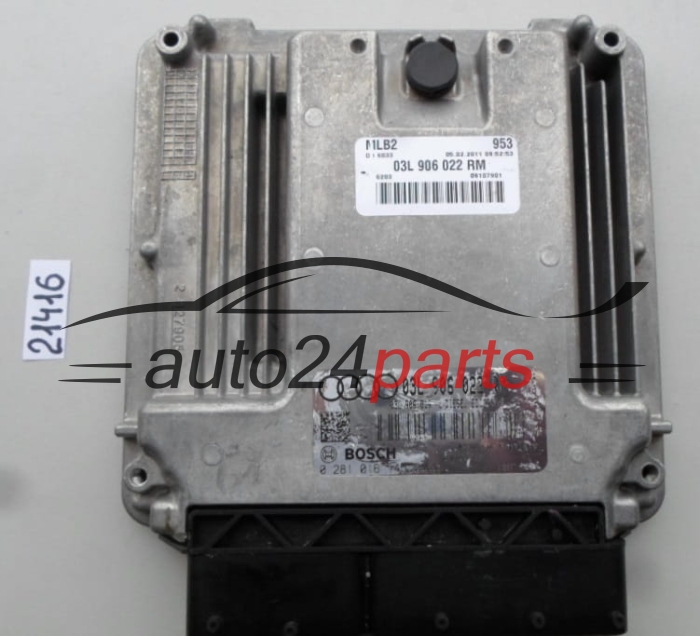 CALCULATEUR MOTEUR AUDI A4 2.0 TDI BOSCH 0 281 016145, 0281016145, 03L 906 022 RM, 03L906022RM, EDC17CP20