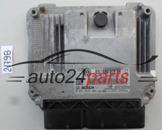 KOMPUTER STEROWNIK SILNIKA VW VOLKSWAGEN GOLF 2.0 TDI 03L906018BB, 03L 906 018 BB, 03L907309R, 03L 907 309 R BOSCH 0281016406, 0 281 016 406