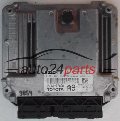 KOMPUTER STEROWNIK SILNIKA TOYOTA COROLLA 1.4 D-4D BOSCH 0 281 011 733, 0281011733, 89661-02A90, 8966102A90 - 