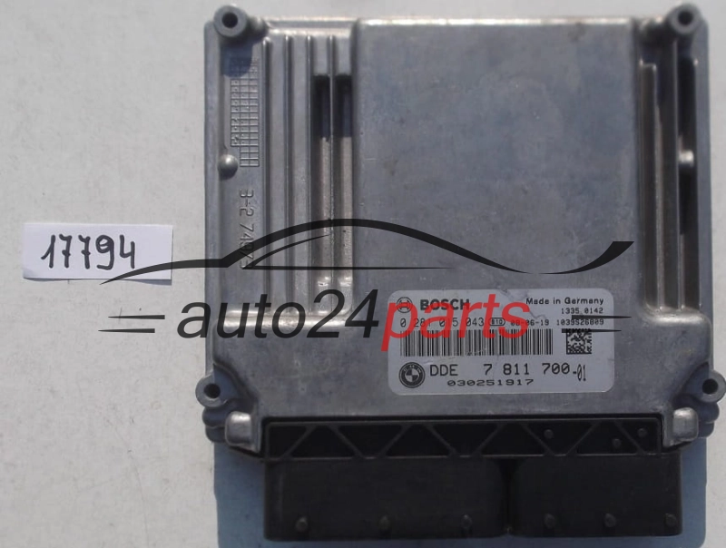 KOMPUTER STEROWNIK SILNIKA BMW 3 2.0 D BOSCH 0 281 015 043,  DDE 7 811 700