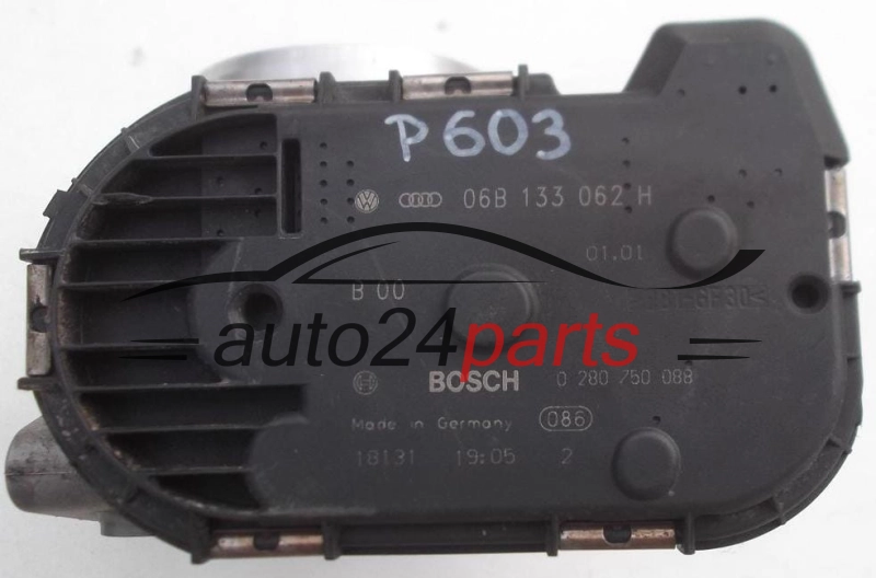 CORPO DE BORBOLETA VOLKSWAGEN AUDI A4 A6 BOSCH 0 280 750 088, 0280750088, 06B 133 062 H, 06B133062H
