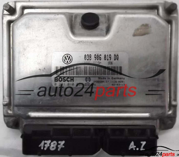 ΜΟΝΑΔΑ ΕΛΕΓΧΟΥ ΚΙΝΗΤΗΡΑ SEAT IBIZA CORDOBA 1.9 TDI ASZ 038906019DQ, BOSCH 0281010891, 1039S00137