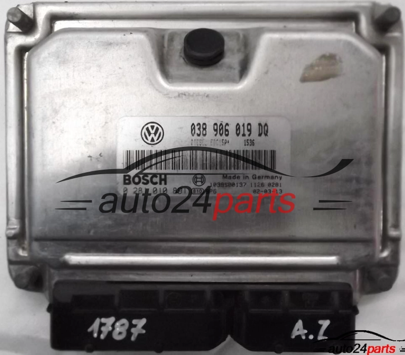 ΜΟΝΑΔΑ ΕΛΕΓΧΟΥ ΚΙΝΗΤΗΡΑ SEAT IBIZA CORDOBA 1.9 TDI ASZ 038906019DQ, BOSCH 0281010891, 1039S00137