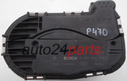 Σώμα πεταλούδας PORSCHE BOSCH 0 280 750 474, 0280750474, 997 605 115 01, 99760511501, 022 133 062 AJ, 022133062AJ 