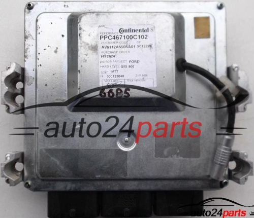 ECU CENTRALITA DE MOTOR FORD AV6112A650SA01, PPC467100C102, 5012226, 1672624 
