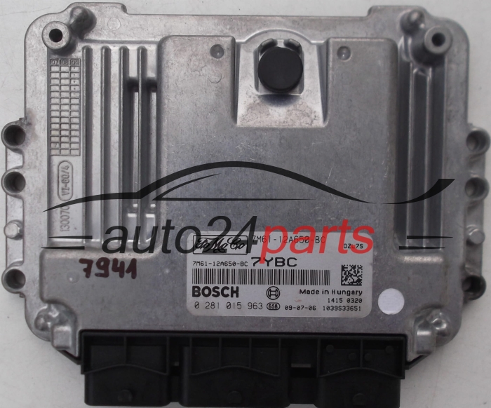 KOMPUTER STEROWNIK SILNIKA FORD MAZDA 3, BOSCH 0 281 015 963, BOSCH 0281015963, 7M61-12A650-BC, 7M6112A650BC, 7YBC