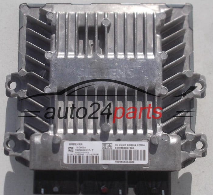 Μονάδα Ελέγχου Κινητήρα CITROEN PEUGEOT 1.6 HDI SIEMENS VDO 5WS40421F-T, 5WS40421FT, SW9663607580, HW9655534080, SID803A