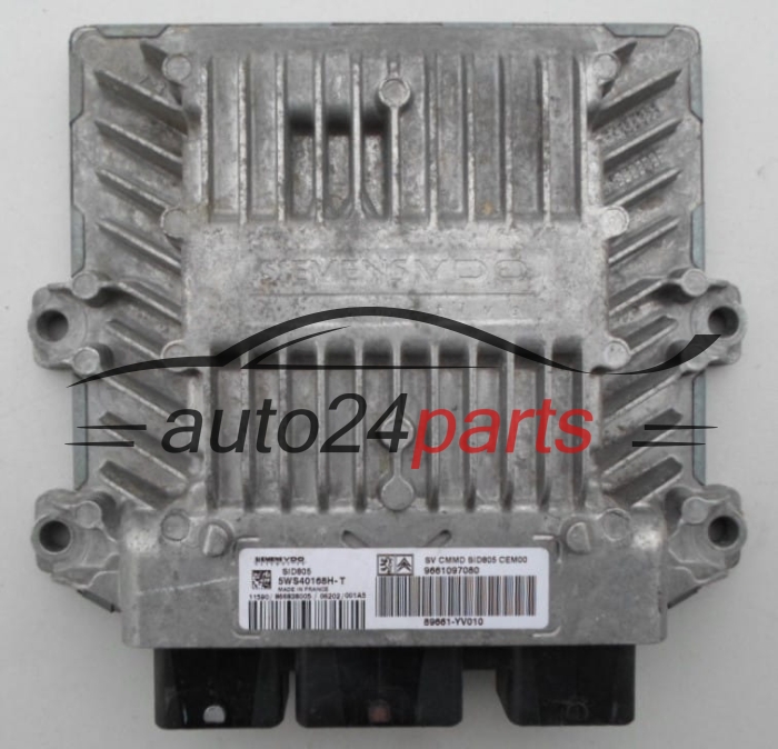 MOTORSTEUERGERÄT ECU STEUERGERÄT CITROEN PEUGEOT 1.4 HDI SIEMENS VDO 5WS40168H-T,  9661097080, 89661-YV010