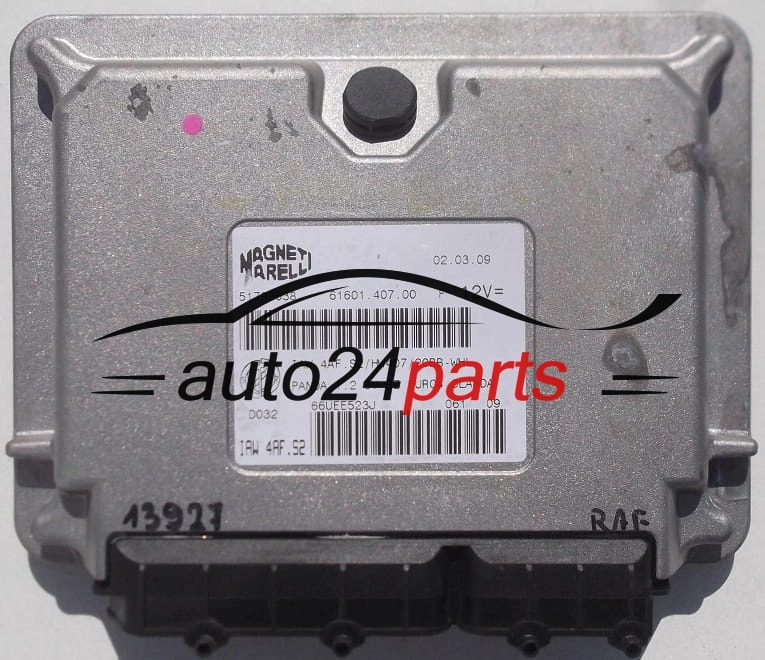 ECU CENTRALITA DE MOTOR FIAT PANDA 1.2 MAGNETI MARELLI IAW 4AF.S2, IAW4AFS2, 51798638, 61601.407.00, 6160140700