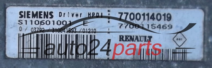 KOMPUTER STEROWNIK SILNIKA RENAULT MEGANE COUPE 2.0 SIEMENS S110601001 E, S110601001E, 7700114019, 7700115469