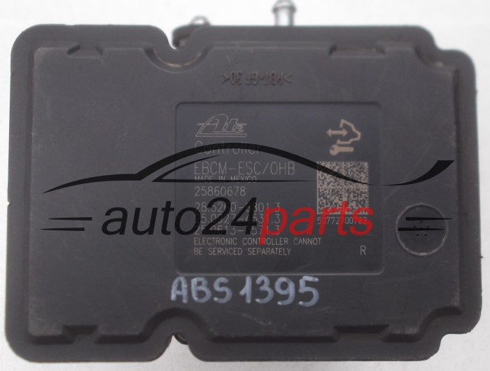 POMPE HYDRAULIQUE ET CALCULATEUR dABS OPEL 25860678 ATE 28.5260-6801.3, 28526068013, 25.0927-4531.3, 25092745313, 25.0613-3571.3, 25061335713