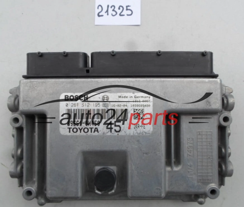 Centralina do motore TOYOTA AYGO BOSCH 0261S12195 896610H450