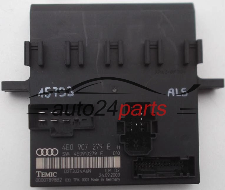 CENTRALITA DE CONFORT AUDI A8 TEMIC 00007898B2, 4E0 907 279 E, 4E0907279E