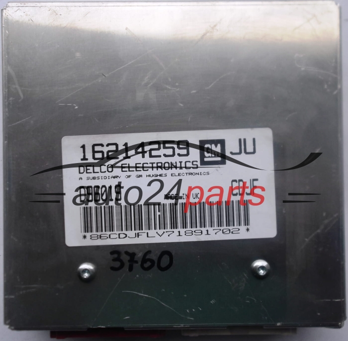 CALCULATEUR MOTEUR OPEL ASTRA 1.6 X16XE DELCO 16214259 JU, 16214259JU, D96019, CDJF, BZKY, CKYH