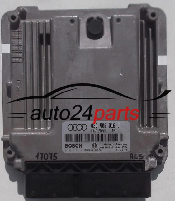 ECU CENTRALITA DE MOTOR AUDI A3 1.9 TDI BOSCH 0 281 011 383, 0281011383, 03G 906 016 J, 03G906016J