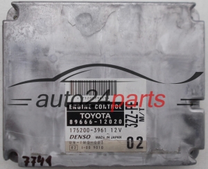 ECU CENTRALITA DE MOTOR TOYOTA COROLLA 1.6, 89666-12020, 8966612020, 175200-3961, 1752003961, 3ZZ-FE, 3ZZFE