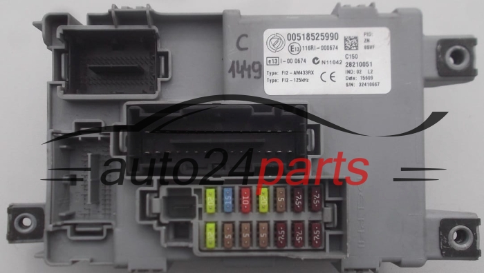 CENTRALITA DE CONFORT BSI FIAT DELPHI 28210051, 00518525990