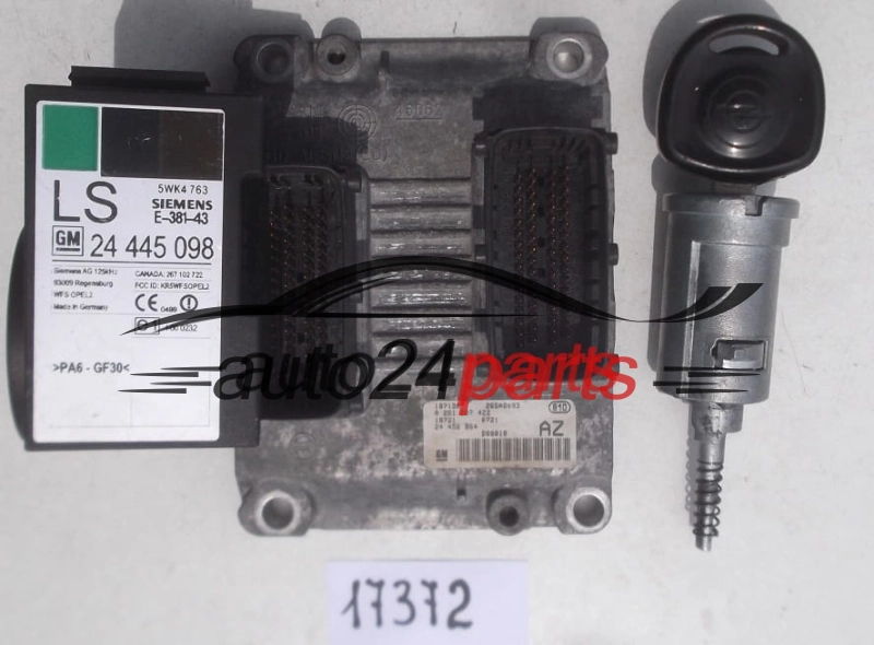 MOTORSTEUERGERÄT ECU STEUERGERAT OPEL AGILA 1.0 Z10XE BOSCH 0 261 207 422, GM 24 456 864 AZ