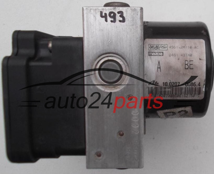 POMPE HYDRAULIQUE ET CALCULATEUR d'ABS FORD FIESTA FUSION FoMoCo 4S61-2M110-AC,  ATE 10.0207-0086.4