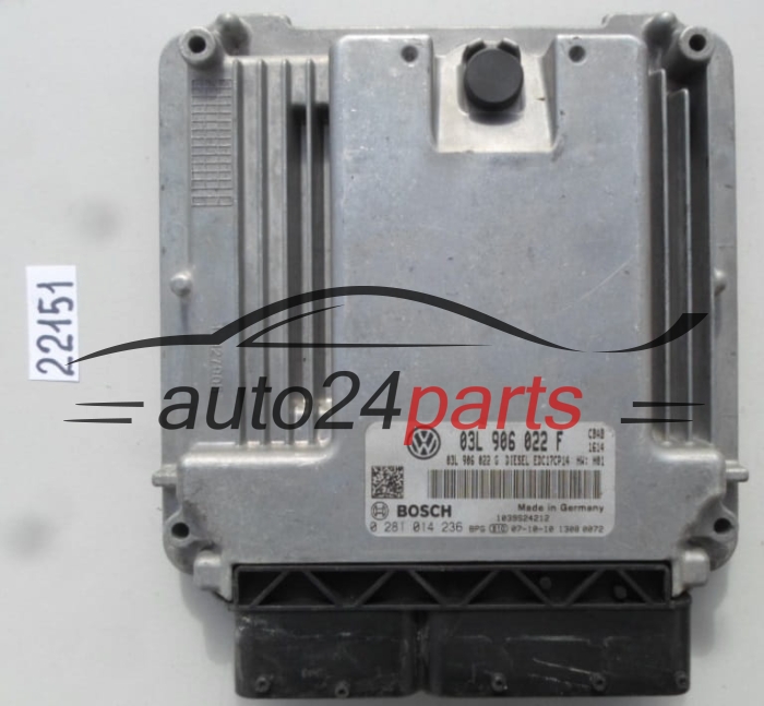 CENTRALINA DO MOTORE VW VOLKSWAGEN TIGUAN 2.0 TDI BOSCH 0 281 014 236, 0281014236, 03L 906 022F, 03L906022F, EDC17CP14