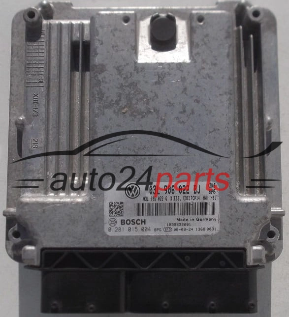 Μονάδα Ελέγχου Κινητήρα VOLKSWAGEN GOLF 2.0 TDI BOSCH 0 281 015 004, 0281015004, 03L 906 022 BJ, 03L906022BJ, 03L906022G, EDC17CP14