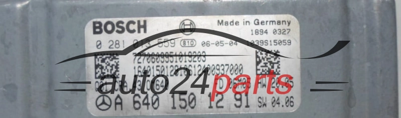 MOTORSTEUERGERÄT ECU STEUERGERAT MERCEDES W245 BOSCH 0 281 013 559, 0281013559, A 640 150 12 91, A6401501291