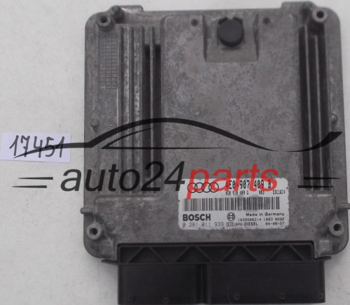 KOMPUTER STEROWNIK SILNIKA AUDI A8 4.0 TDI BOSCH 0 281 011 939, 0281011939, 4E0 907 409 B