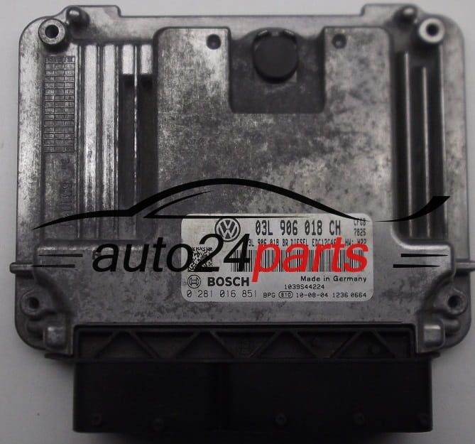 MOTORSTEUERGERÄT ECU STEUERGERAT SKODA SUPERB BOSCH 0281016851, 03L906018CH