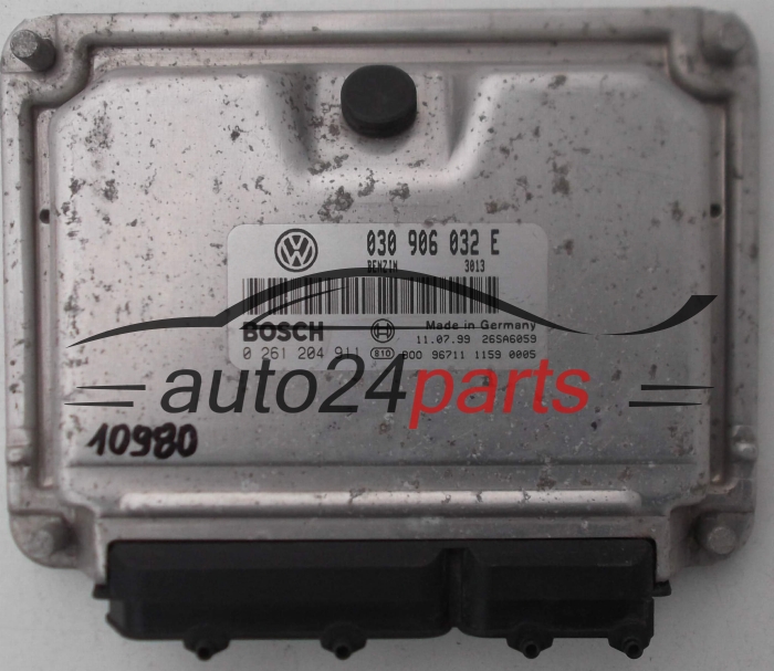 CENTRALINA DO MOTORE VW VOLKSWAGEN LUPO 6X1 1.0, BOSCH 0 261 204 911, 0261204911, 030 906 032 E, 030906032E