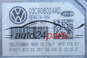Μονάδα Ελέγχου Κινητήρα VOLKSWAGEN POLO 1.4 MAGNETI MARELLI IAW 4HV.AD,  03C 906 024 AD, 61601.417.02