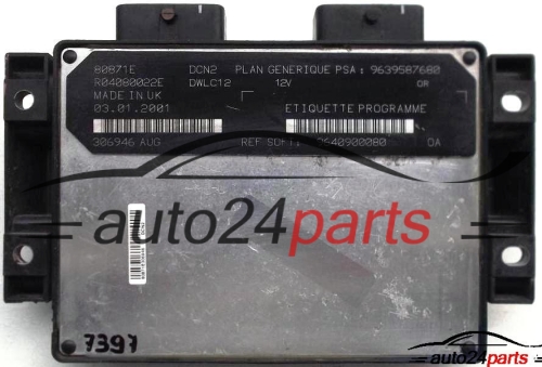 ECU CENTRALITA DE MOTOR PEUGEOT 306 RENAULT R04080022E, 9639587680, 9640900080 
