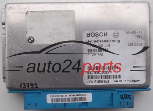 ECU AUTOMATIC GEARBOX BMW E39 E46 325 BOSCH 0 260 002 642, 0260002642, 7 522 980, 7522980
