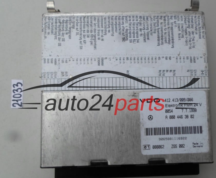 KOMPUTER STEROWNIK SILNIKA MERCEDES ACTROS VDO A 000 446 38 02, A0004463802