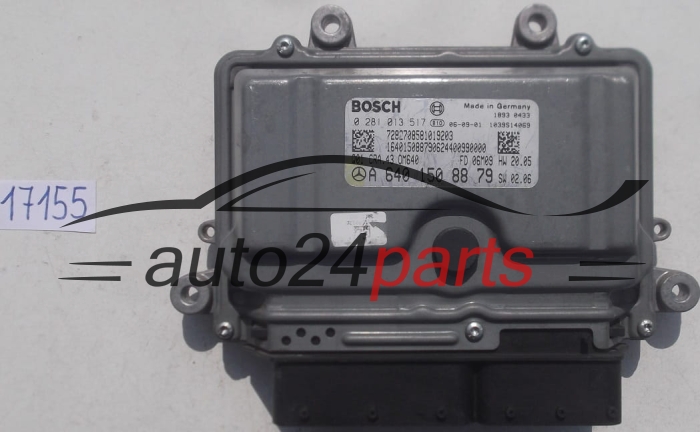 Μονάδα Ελέγχου Κινητήρα MERCEDES W169 A180 W245 B180 BOSCH 0 281 013 517, 0281013517, A 640 150 88 79, A6401508879