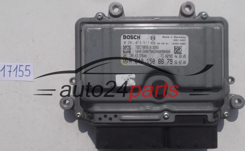 Μονάδα Ελέγχου Κινητήρα MERCEDES W169 A180 W245 B180 BOSCH 0 281 013 517, 0281013517, A 640 150 88 79, A6401508879