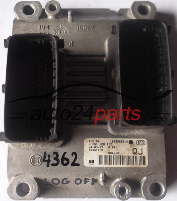 Μονάδα Ελέγχου Κινητήρα OPEL  BOSCH 0 261 208 152, GM 55351150 QJ
