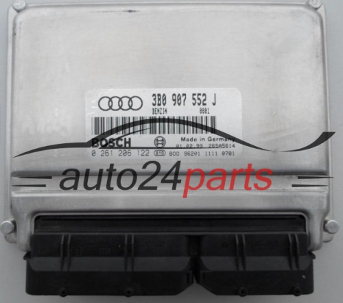 MOTORSTEUERGERÄT ECU STEUERGERÄT  AUDI A4 A6 2.4 BOSCH 0 261 206 122,  3B0 907 552 J