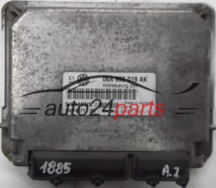 ECU ENGINE CONTROLLER VOLKSWAGEN GOLF BORA 1.6 AK SIEMENS 5WP4371 03, 5WP437103, 06A 906 019 AK, 06A906019AK