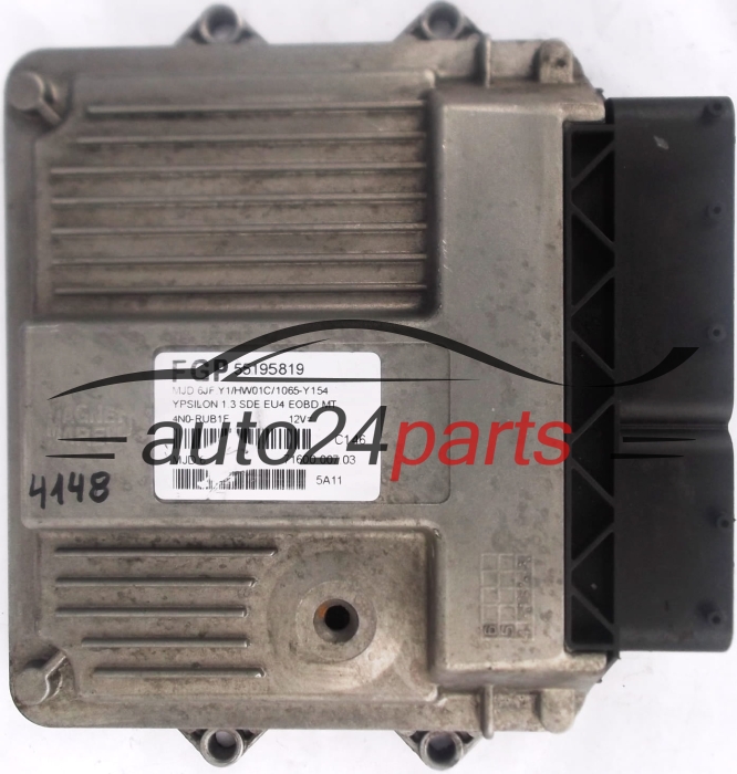 CALCULATEUR MOTEUR LANCIA YPSILON 1.3 JTD 55195819 MJD6JFY1, MJD 6JF.Y1, 7160000703, 71600.007.03