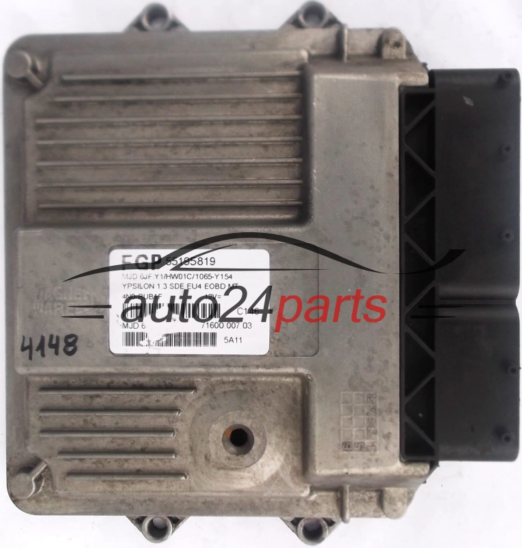 CALCULATEUR MOTEUR LANCIA YPSILON 1.3 JTD 55195819 MJD6JFY1, MJD 6JF.Y1, 7160000703, 71600.007.03