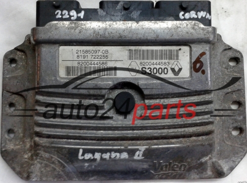 CALCULATEUR MOTEUR RENAULT LAGUNA 2.0 8200444583 8200444586 SAGEM S3000 21585097-0B, 215850970B 