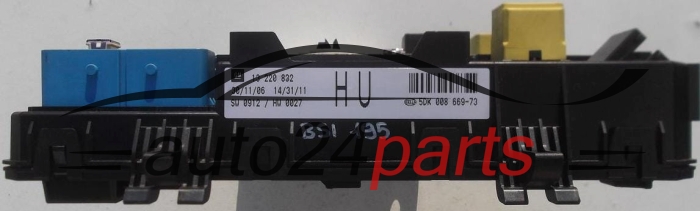Scatola dei fusibili relè fusibile scatola BSI OPEL ASTRA H ZAFIRA B GM 13 220 832 HU