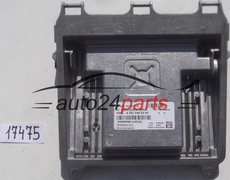 KOMPUTER STEROWNIK SILNIKA MERCEDES W169 A170 1.7 CDI SIEMENS VDO 5WK90942, A 266 153 67 79,  A 001 446 03 40